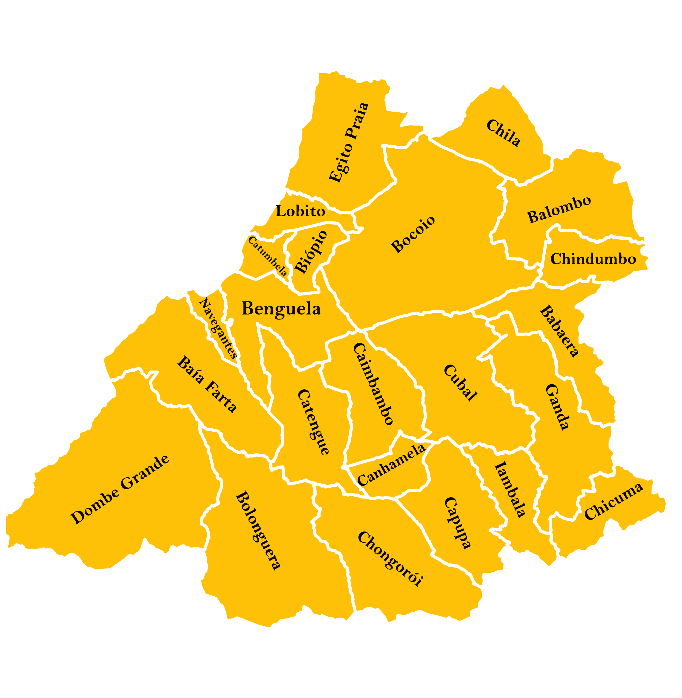 Mapa de Benguela